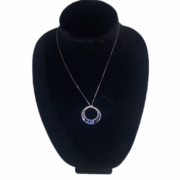 Simone I. Smith Blue & White Crystal Necklace - Picture 7 of 8